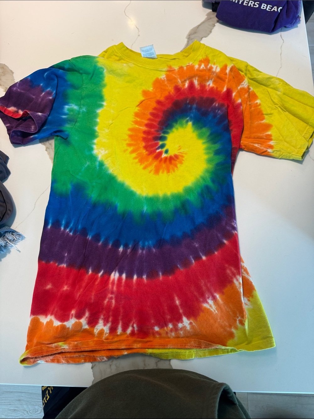 Tie-Dye Spiral Short Sleeve Tee - Rainbow
